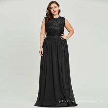Plus Size Bridemaid Bodice Embroidered Evening Dress